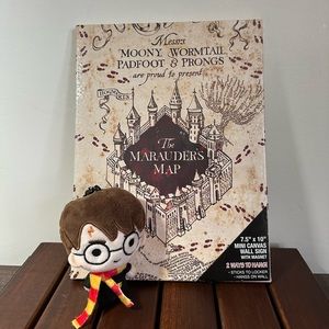 Harry Potter Mini Marauder’s Map Canvas & Keychain Plushie